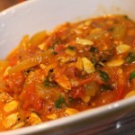 Bottle Gourd Curry in a white bowl