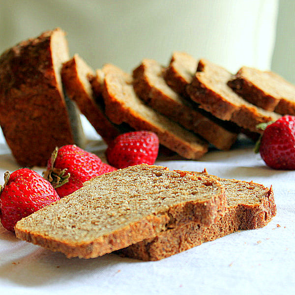 Strawberry Mango Molasses Mini Loaf. A delicious fruit bread made with fresh strawberry and mango. Vegan Recipe. #veganricha #vegan
