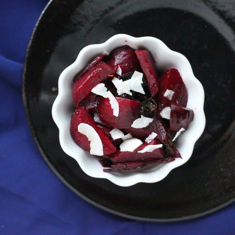 Beet Root and Beet Greens Stir fry.