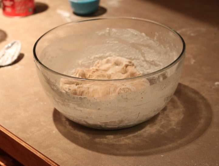 vegan cinnamon rolls vegan cinnamon bun dough in a glass bowl