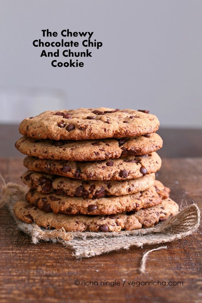 Vegan Giant Chocolate Chip & Chunk Cookie | Vegan Richa