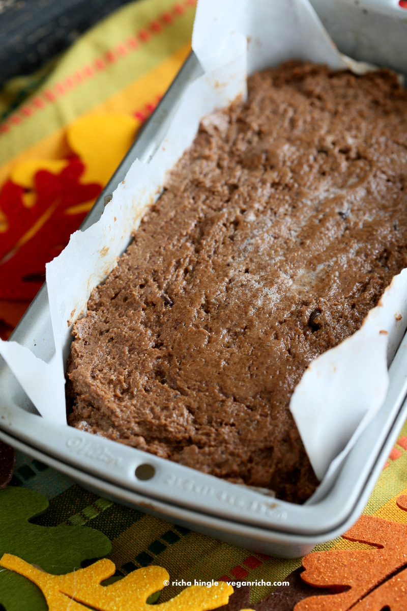 Vegan Chocolate Pumpkin Cake Mix is a perfect gift in a jar. Just add pumpkin & non dairy milk and bake. Spiced, Moist, delicious. One Bowl Pumpkin Chocolate Bread or Cake.| Vegan Richa