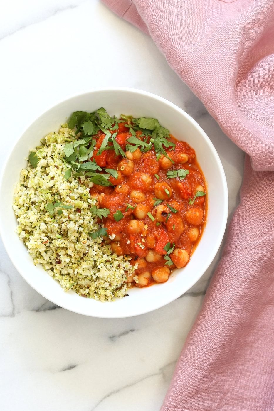 Easy Broccoli Cauliflower Rice. How to make Cauliflower Rice. How to make Cumin scented Broccoli Rice. Vegan Gluten-free Soy-free Nut-free Recipe | VeganRicha.com