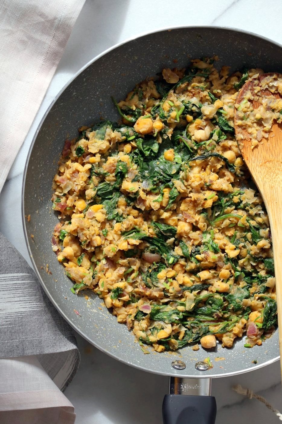 Chickpea Spinach Pie with Berbere Spice. Easy Chickpea Spinach Pastry for holidays and company with vegan puff pastry. Use spices or blends of choice. Use lentils for variation. Vegan Soy-free Nut-free Recipe.  | VeganRicha.com