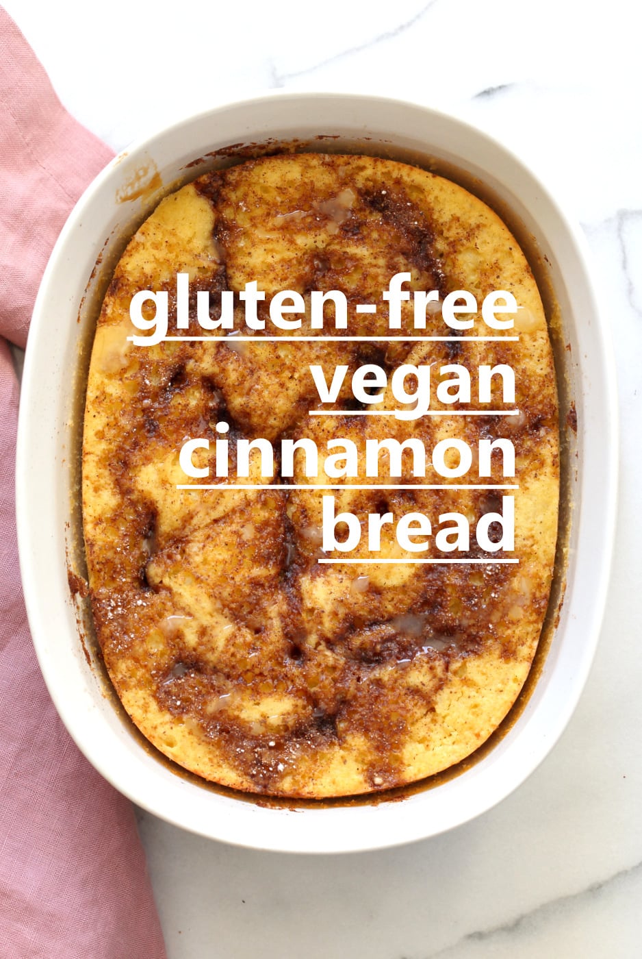 Vegan Gluten free Cinnamon Roll Bread - Yeast-free Gluten-free Grain-free Cinnamon bread Recipe. Soft, fluffy and amazing . Can be nut-free. | #vegan #glutenfree #cinnamonroll #veganricha