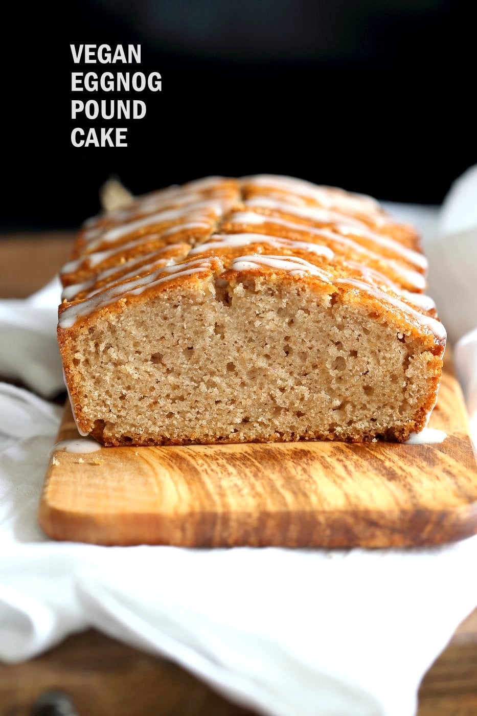 Amazing Vegan Eggnog Pound Cake. This Eggnog cake has no eggs, or dairy and is dense, pound cakey and full of winter flavor. Vegan Recipe. #vegan #veganricha