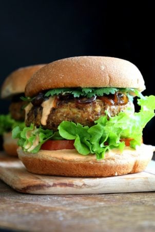 Chickpea Jackfruit Burgers from Vegan Richas Everyday Kitchen