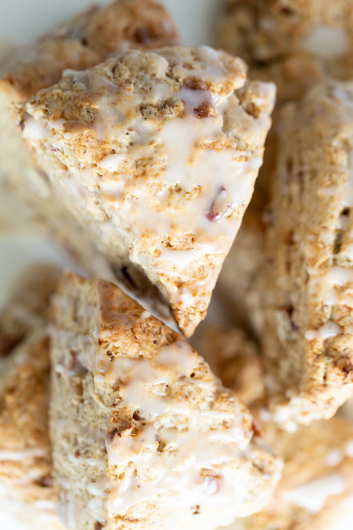 banana scones top view of vegan banana scones