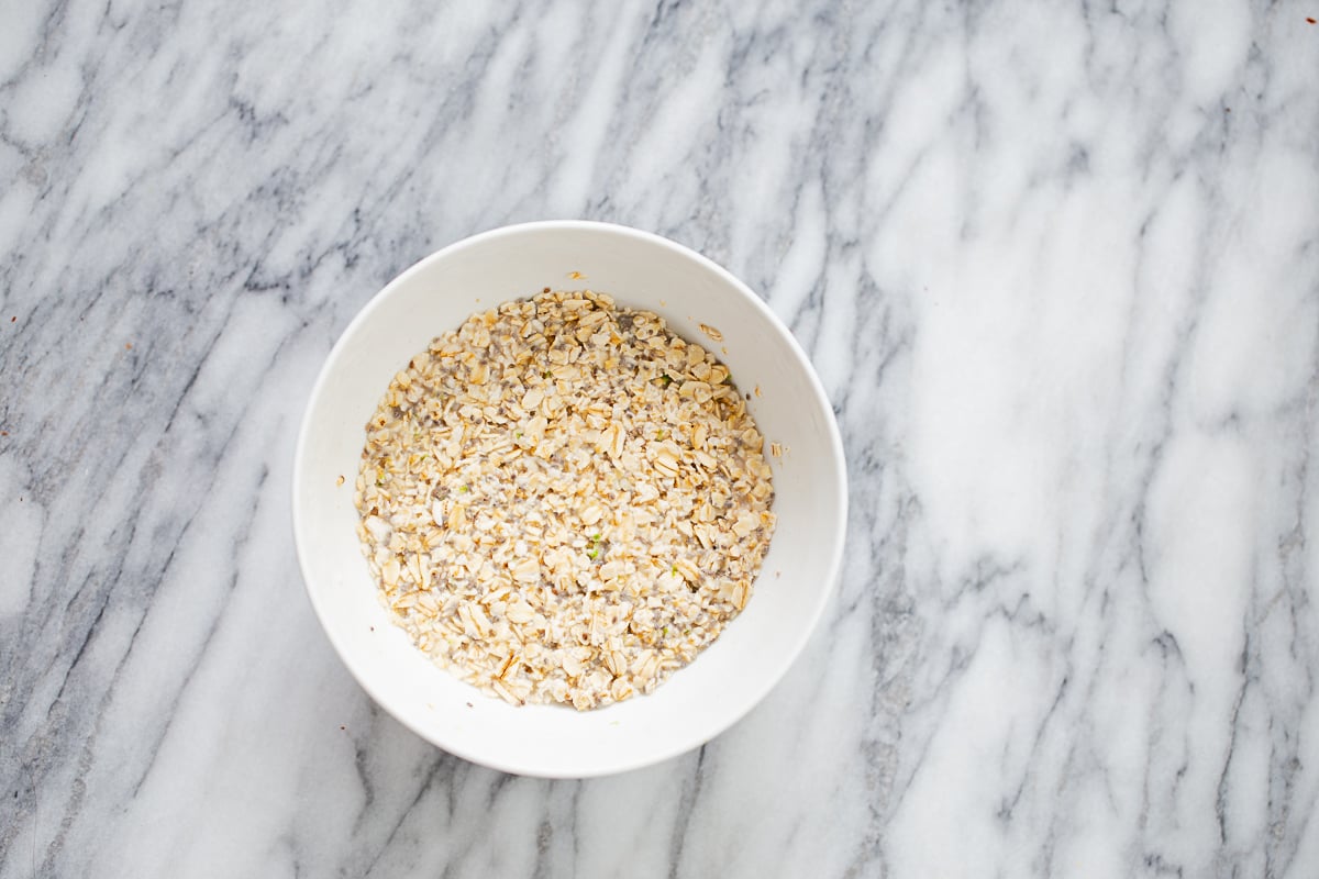 blueberry overnight oats oats and chia seeds soaked in milk for overnight oats recipe