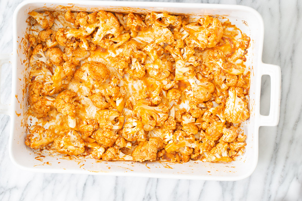 cauliflower salad oven roasted bbq spiced cauliflower drizzled with bbq sauce