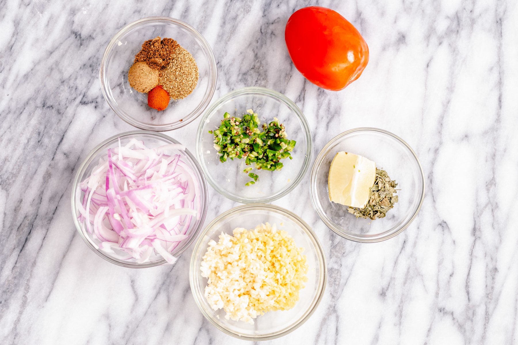 ingredients needed for making vegan aloo gobi 