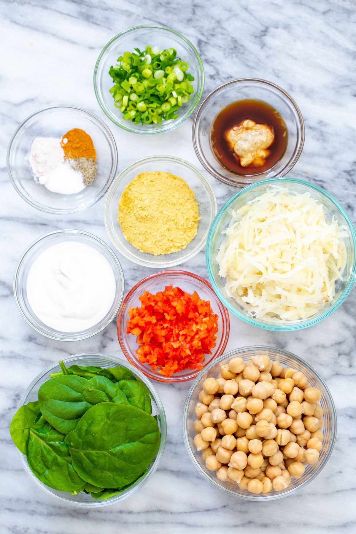 chickpea breakfast ingredients used to make vegan chickpea breakfast rolls