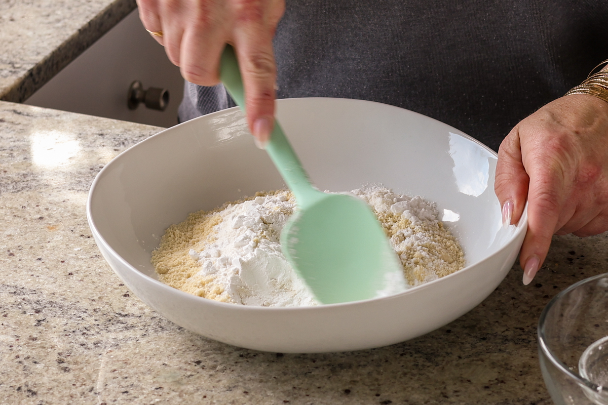 mixing the dry ingredients